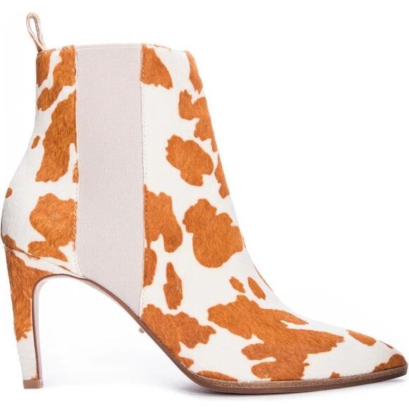 42 Gold Kennsington Cow Print Chelsea Boot/ Booties Size 7 or 37.5 - Picture 8 of 14